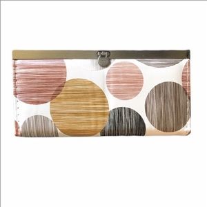 Down Town Wallets Polka Dot Print Clutch Wallet
